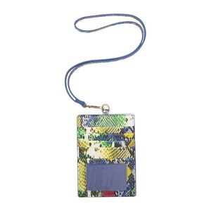 14th & Union Ringo Lanyard Card Case Snake Print